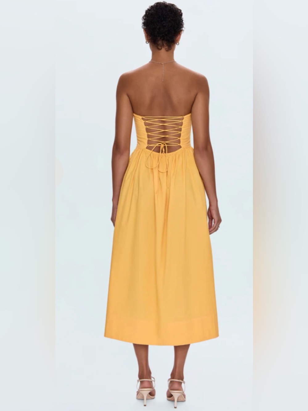 Pistola Florence Strappy back Midi Dress in Sunshine Yellow